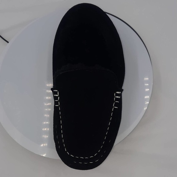 READ LAMO Callie Black Suede Faux Fur lining footbed *** LEFT MOC ONLY AMPUTEE 9 - Picture 3 of 8